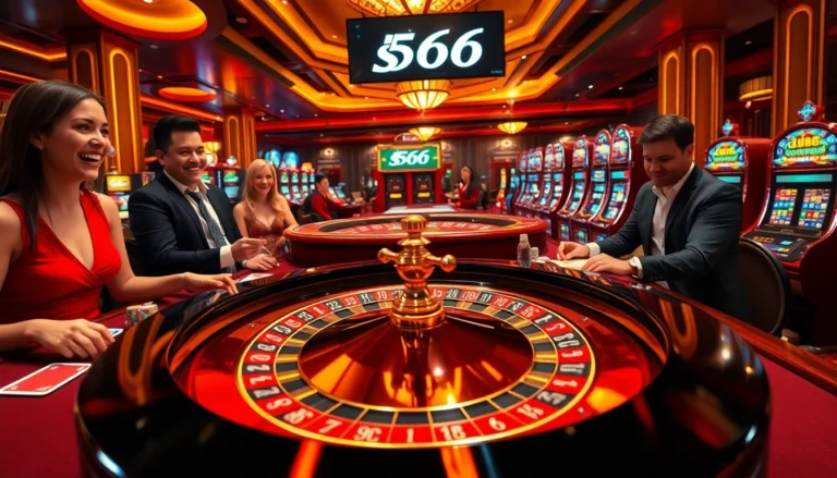 Experience excitement at the S666 đăng nhập casino table surrounded by vibrant poker chips and players.